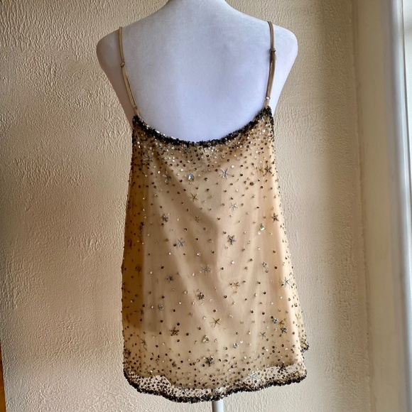 NWT Joie Garlen champagne sequined and embroidered sparkling camisole Size M - Picture 6 of 13